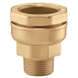 Pièce de transition à compression, laiton, 20mm  x 3/8" M, eau potable, Caleffi Deca 862